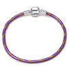 Sonykifa 2019 High Quality Rose Gold Color Snake Chain Charm Bracelet Fit Original Beads Fine Bracelet Jewelry Gift For Women