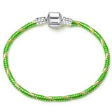 Sonykifa 2019 High Quality Rose Gold Color Snake Chain Charm Bracelet Fit Original Beads Fine Bracelet Jewelry Gift For Women