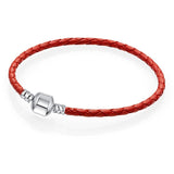 Sonykifa 2019 High Quality Rose Gold Color Snake Chain Charm Bracelet Fit Original Beads Fine Bracelet Jewelry Gift For Women