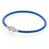Sonykifa 2019 High Quality Rose Gold Color Snake Chain Charm Bracelet Fit Original Beads Fine Bracelet Jewelry Gift For Women