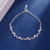 DAIWUJAN 925 Sterling Silver Bracelets Double Layered Stars Beads Chian Bracelets & Bangles For Women Girls Wedding Jewelry