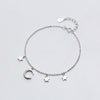 DAIWUJAN 925 Sterling Silver Bracelets Double Layered Stars Beads Chian Bracelets & Bangles For Women Girls Wedding Jewelry