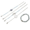 Qiao La 5pcs/set Women Fashion Bracelets Round And Silver Beads Bracelet Women's Girl Trendy Jewelry Female Bracelet Jewelry